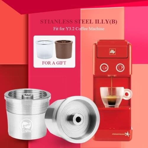 ICalifas Compatible For illy coffee Machine Maker/STAINLESS STEEL Metal Refillable Reusable Capsule fit for illy Espresso Cafe