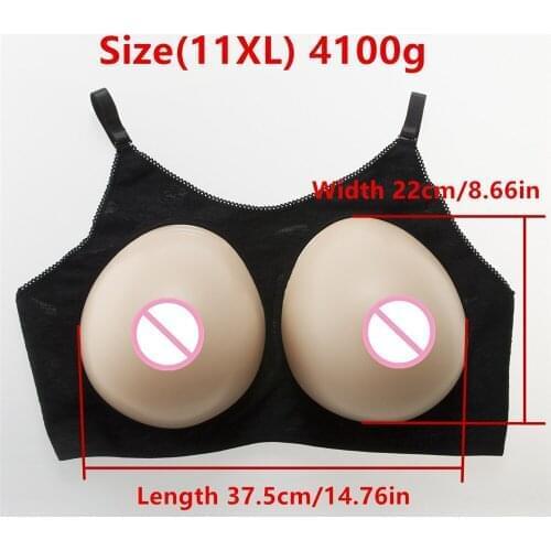 False Breasts 4100g/Pair Realistic Breast Forms Silicone Breast for Crossdresser Silicone Boobs Prosthesis Insert Enhancer Pad