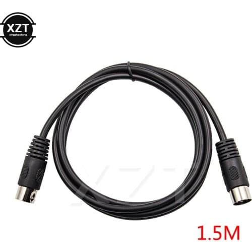 1.5M 1M MIDI 5 Pin DIN Male Plug to 5 Pin DIN Male Audio Extension Adapter Cable Leads High Quality for keyboards Computer