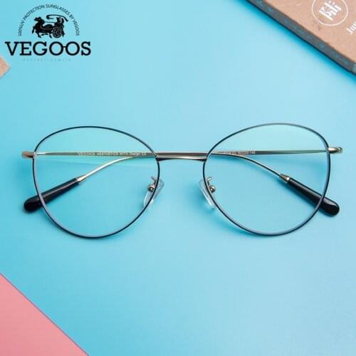 VEGOOS Anti Blue Rays Computer Glasses Men Women Blue Light Blocking Glare Filter Retro Round Optical Frames For Gaming #5119