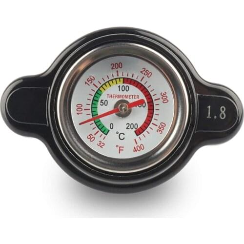 High Pressure Radiator Cap with Temperature Gauge, 1.8 Bar Radiator Cap 25.6Psi for Honda, Kawasaki, Suzuki, Yamaha