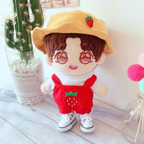 20cm Baby Doll Plush Dolls Clothes Lovely Toys Dolls Accessories for Korea Kpop EXO Idol Dolls Gift