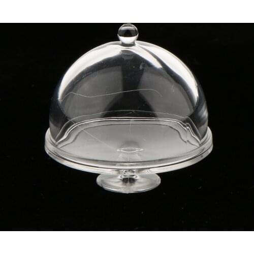 Dollhouse Miniature 1/12 Scale Clear Dessert Snack Can with Half Round/Half Round Lid Pretend Play Classic Kitchen Toys for Kids