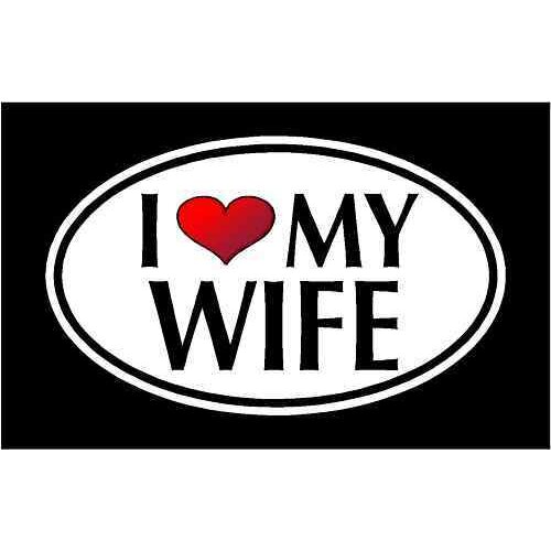 Hot Personality I LOVE MY WIFE Vinyl Decal Sticker Motorcycle Accessories KK Vinyl Decals Waterproof PVC Car Decoration