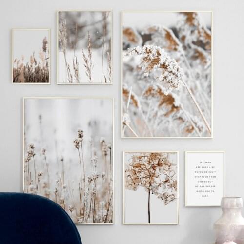 Wheat Plant Leaves Tree Quotes Landscape Wall Art Canvas Painting Nordic Posters And Prints Wall Pictures For Living Room Decor