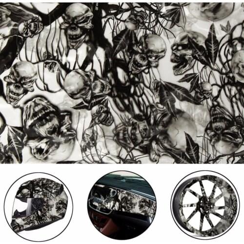New 0.5*1m Cool Skulls PVA Hydrographic Film Water Transfer Printing Film Hydro Dip