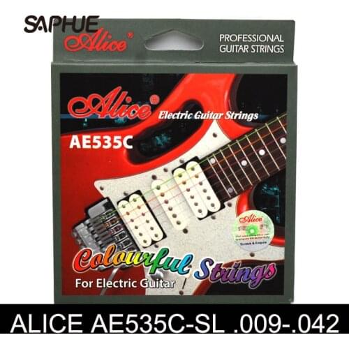 NEW Alice Colorful Electric Guitar Strings AE535C Coated Steel strings 0.09-0.42 inch