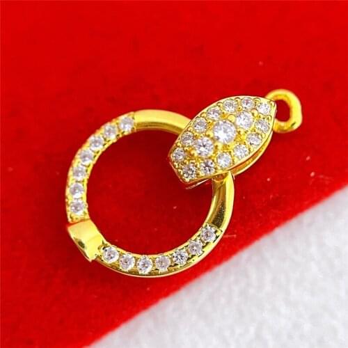 Wholesale DIY Natural Stones Beads Jewelry Making Accessories Silver/Gold/Rose Gold Metal Connector Clasps Findings