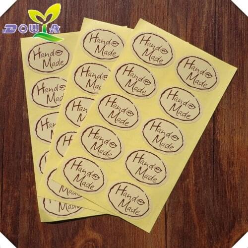 Oval handmade seal label "handmade" candy baking packing sticker