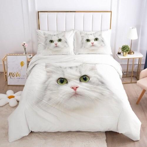 3D Pet Cats and Dog Duvet Cover Set Bedding Sets Comforther Cases Quilt Covers Pillow shams King Queen Full Twin Size Bed Linen