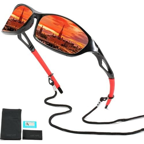 With Bag and Rope Fashion Unisex Windproof Polaroid Sport Goggles Driving Eyewear Men Polarized Pilot Sunglasses UV400 Mirror