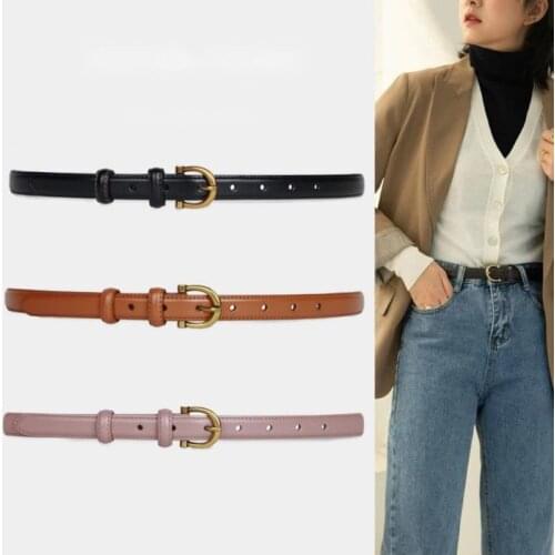 New Ladies Genuine Leather Belt Womens Pin Buckle Pants Belt Version Of All-match Vintage Cowhide Belt Female