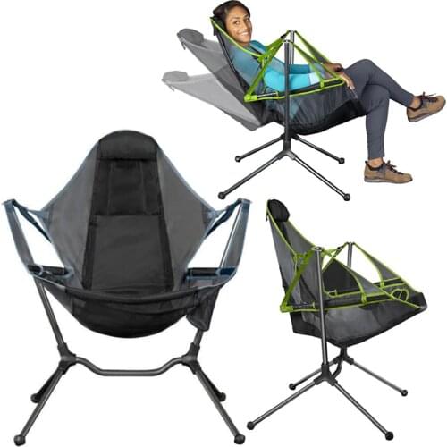 Relaxed Outdoor Camping Chair Rocking Chair Luxury Recliner Relaxation Swinging Comfort Garden Folding Fishing Chair