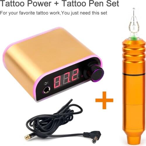 Tattoo Machine Pen Kit LCD Power Pedal Tattoo Supply Free Delivery Permanent Makeup Machine Assortment Style Set Tattoo Kit