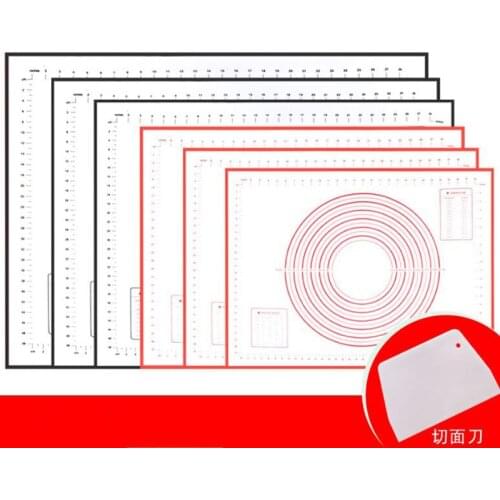 Baking mat silicone pad kneading dough mat fondant pad with scale high temperature resistant non-stick non-slip baking tool 1pcs