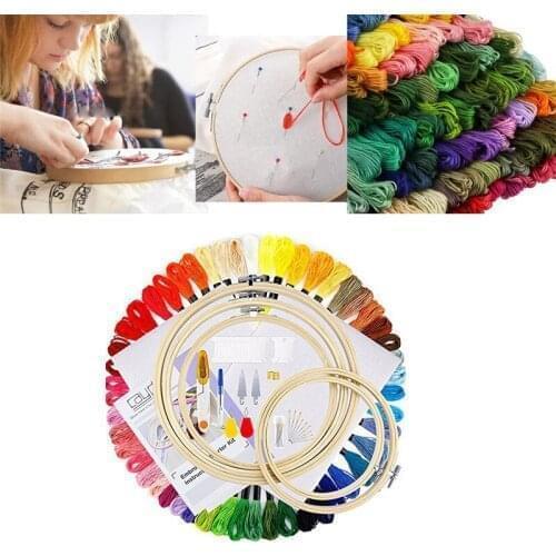 Cross Stitch,Sewing Pin,Embroidery Hoop,Hand Embroidery,Tool,Sewing,Embroidery,Embroidery,100 Colors Thread,Embroidery Kit
