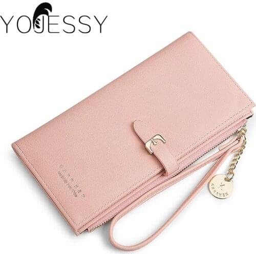 YOJESSY Women Long Wallet Hasp Yellow Female Wallets Clutch Lady Purse Zipper Phone Pocket Card Holder Ladies Purses
