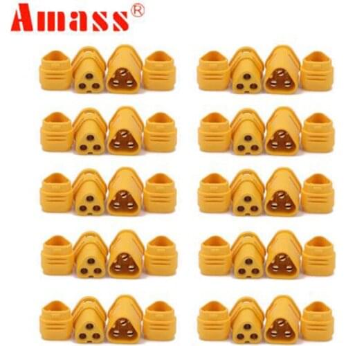 10 Pairs/bag Amass MT30 plug connector 2mm 3-pin Connector Motor Bullet Plug For RC ESC Lipo Battery