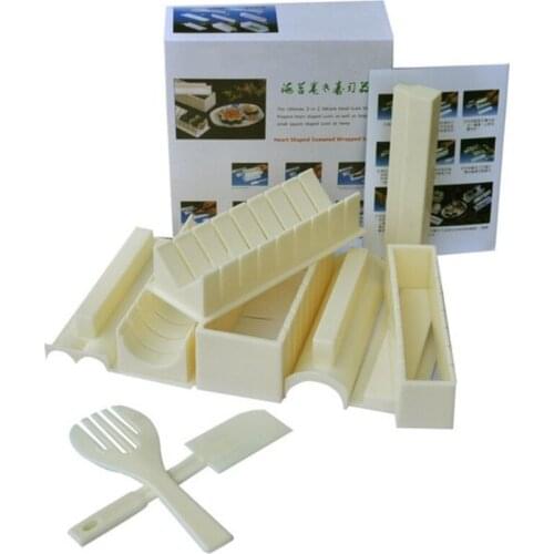 10PCS Sushi Making Tool Set Multi-Function Sushi Tool Rice Ball Making Mold Seaweed Sushi Maker