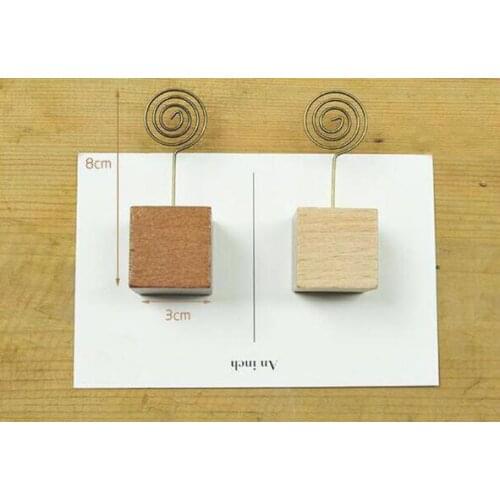 100pcs Wooden Wedding Party Reception Place Card Holder Stand Number Name Table Menu Picture Photo Clip Card Holder