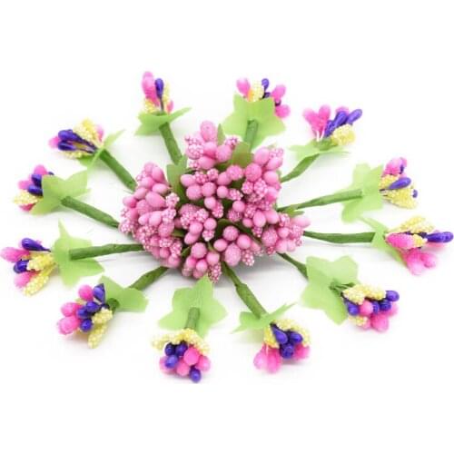 12 pieces Stamens flower Wedding decoration Christmas decorations for home Artificial flowers Scrapbooking Candy box Wreath Gift