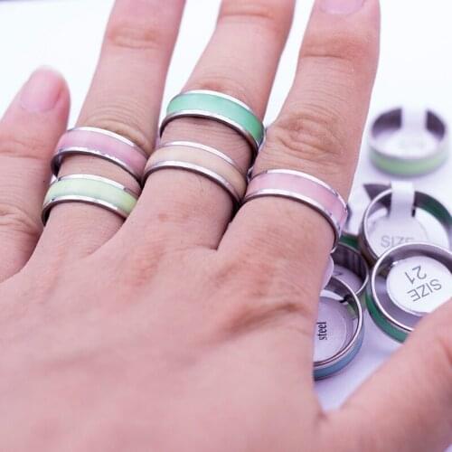 24 pcs Cute Colorful Stainless Steel rings for Women Wholesale jewelry lots