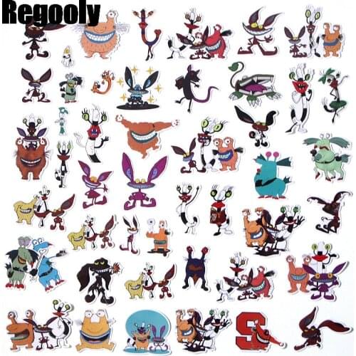 45pcs Oh Real Monsters Cartoon Children Stickers Skateboard Guitar Suitcase Girls Waterproof scrapbooking Sticker Kids Toys