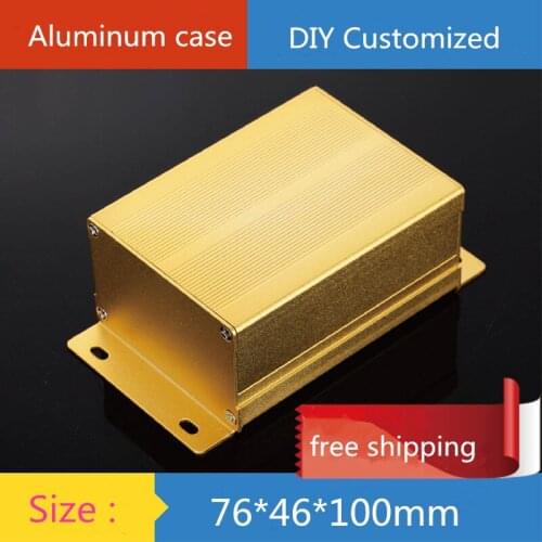 Aluminum Amplifier Electronics Power Supply Chassis / AMP Shell / Case / DIY Box (76 * 46 * 100 mm)