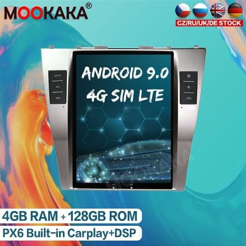 Android 9.0 128GB Car GPS Navigation Radio For Toyota Camry Aurion 2006-2011 Tesla Style Multimedia Player Audio Stereo Headunit