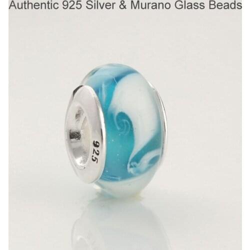 Fits For Pandora Charms Bracelets Original 100% 925 Sterling Silver Jewelry Murano Glass Beads Free Shipping