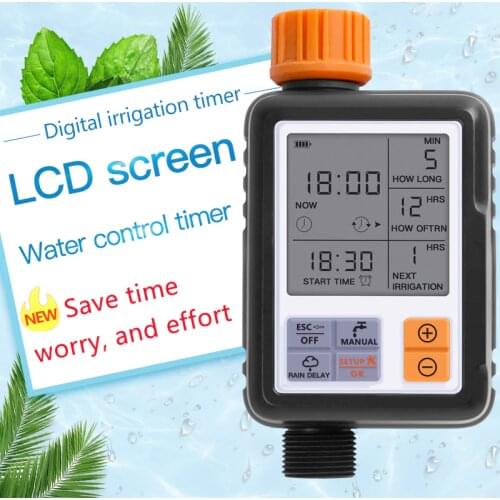 LCD Screen Electronic Automatic Water Timer Sprinkler Controller Outdoor Garden Timer Automatic Watering Device Irrigation Tools
