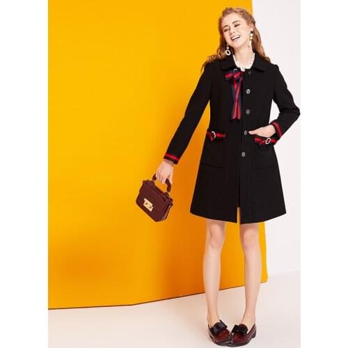 HiguraKago Womens Black Coats