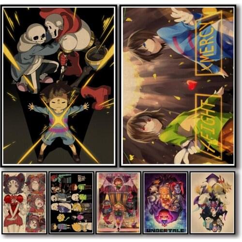 Game Undertale Retro Poster Japan Anime Posters Canvas Painting Wall Decor Posters Wall Art Picture Room Decor Home Decor