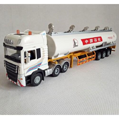 1:50 Engineering Tank Truck Alloy Truck Model Hobby Collection Inertial Semi-trailer Truck Boy Toy Gift