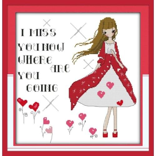 Joy Sunday Cross Stitch Stamped Kits Missing 11&14CT DMC Cartoon Patterns DIY Cross-stitch Kits Embroidery Sets Needlework Sets