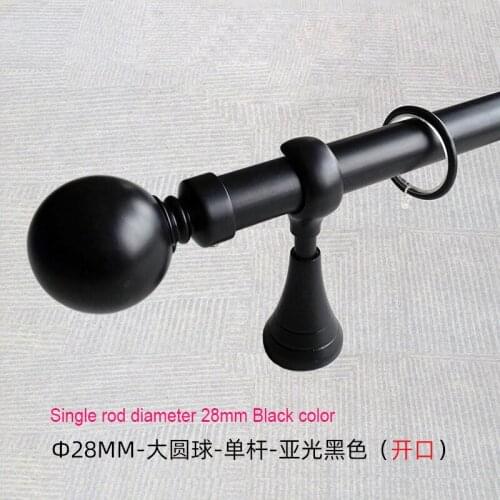 Curtain Pole Roman Rod Thicken Aluminum Alloy Single Double Rod Curtain Track Rings Living Room Home Decoration