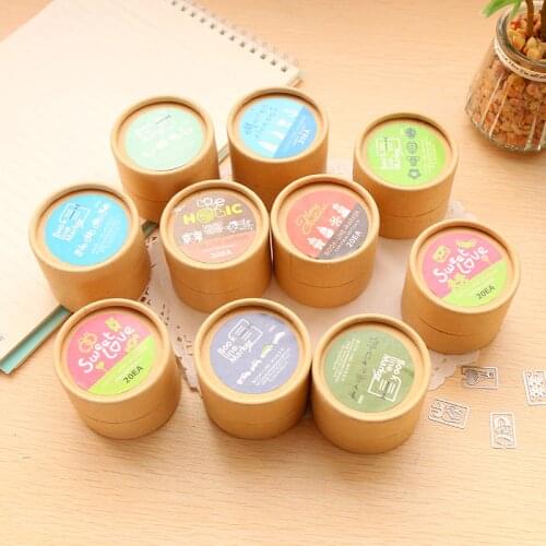 Korean School Stationery Kawaii Accessories Creative Cartoon Mini Metal Bookmark Hollow Book Markers For Books 20 PCS/Box