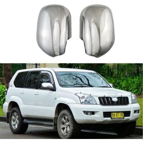 ABS Chrome plated door Rearview door mirror covers For Toyota 4RUNNER Land Cruiser Prado FJ120 2002-2009 Hiace 2016