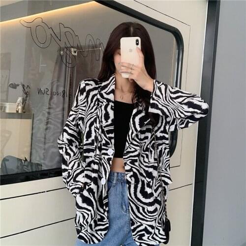 Womens Jackets Spring 2021 Oversized Jacket Women Plus Size Clothing Woman Coats Autumn Outerwear Zebra Veste Femme TN2680