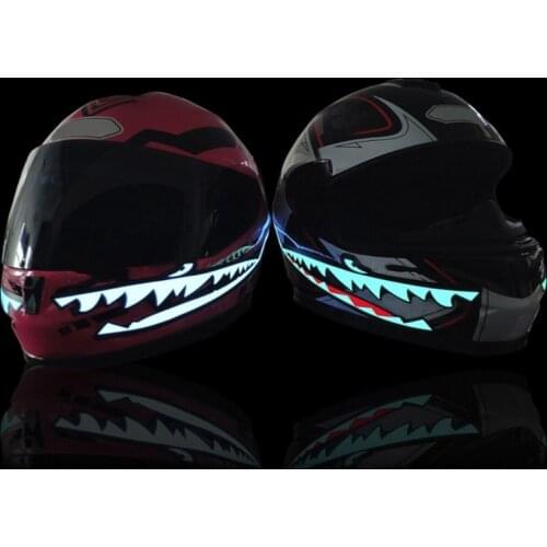Motorhelm El Koud Licht Mod Kit Knipperende Streep Lichtgevende Signaal Sticker Led Night Rijden Lichten Bike Helm Lamp Bar diy