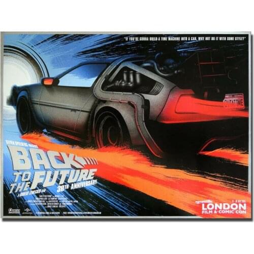 Back to the Future 1 2 3 Amazing Movie Wall Sticker Silk Poster Art Light Canvas Home Decoration