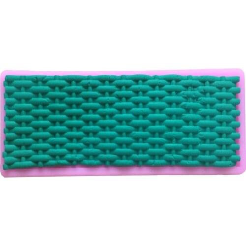 2021 New Woven Basket Simulation Pattern Liquid Silicone Fondant Cake Mold Baking Tools Kitchen Accessories