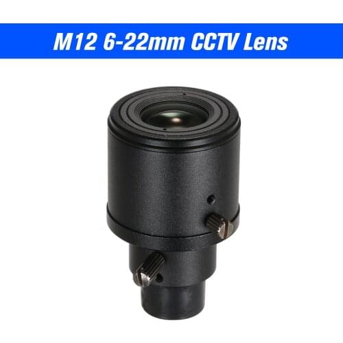 5.0 Megapixel Varifocal 6-22mm CCTV Camera Lens Manual Focus Zoom 1/2.5" Lens For Security Cameras IP Cameras F1.6 M12 Mount