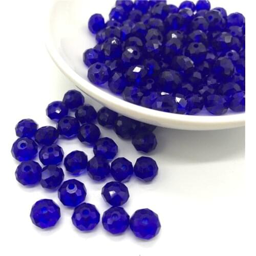 Wholesale 4*6mm/6*8mm Circular Austria faceted Crystal Glass Beads Loose Spacer Round Beads for Jewelry Making #21