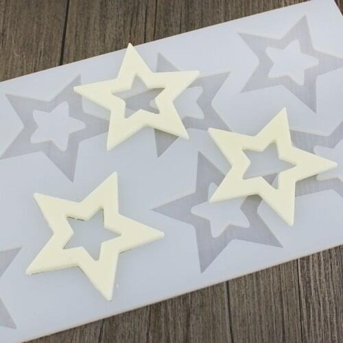 Cake Decorating Tools Diy 3d Star Shaped Wedding Cake Chocolate Cookie Silicone Mold Cupcake Chocolatemuffin Baking Stencil