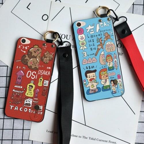 Cute Japan Cartoon Silicone Case For BBK Vivo V3 Max Y51 Y53 Y55 A Neck Strap Back Cover For Vivo Xplay 6 Case