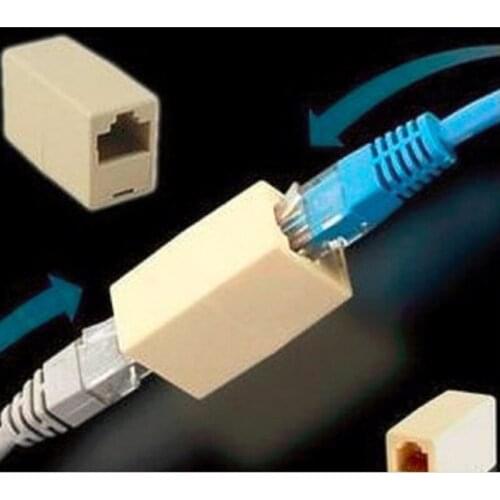 Computer Network Ethernet 8Pins Coupler Lan Cable Connectors Joiner Bilateral RJ45 Computor Netwoerk Connection Adapters 30/60PC