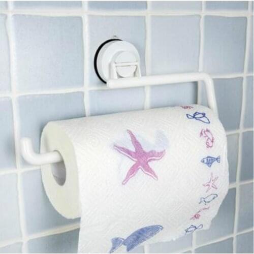 Non-perforated kitchen special tissue holder roll paper suction cup storage rack toilet hook rag bracket YHJ120912