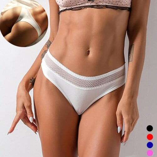 Plus Size M-3XL Cotton Sexy Panties Lace/Bow Seamless Thongs Cute Panties For Girls Ladies Panty G String Tangas Underwear Women