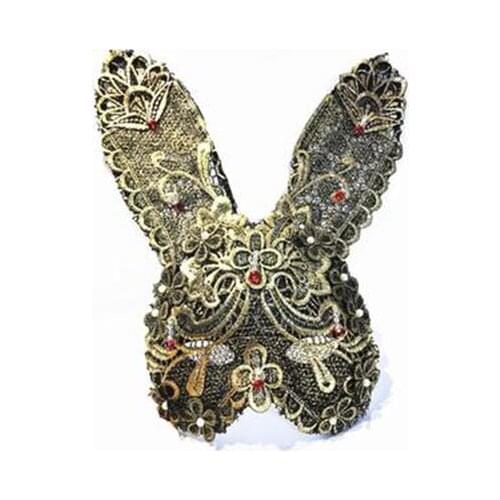Unique Handmade Venetian Masquerade Mask Women Girls Sexy Lace Bunny Mask for Fancy Dress Christmas Halloween Party